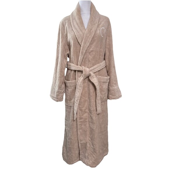 Company Store Robe Womens Small Monogram C 100% Cotton Terry NWOT - Picture 1 of 11